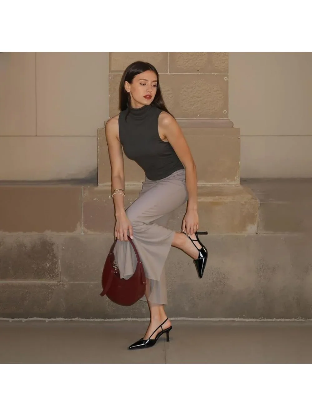 Women's Black Patent2 Kitten Heels with Bow Pointed Close Toe Pumps Dress Party